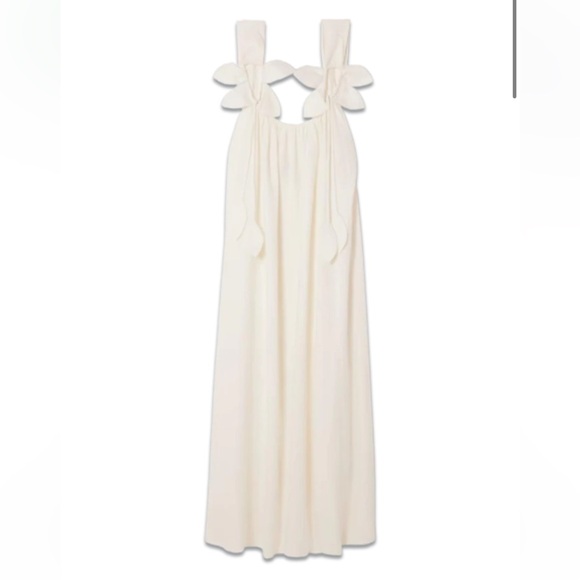 FARM Rio Cream Midi Dress with White Accents - Picture 2 of 16